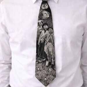 Vintage Ralph Marlin Necktie 1994 Three Stooges Golfing Stooges‎ Tie